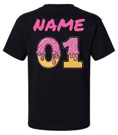Healdsburg Little League - Pink Drip Shirt