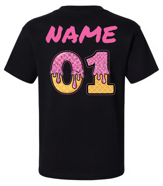 Healdsburg Little League - Pink Drip Shirt